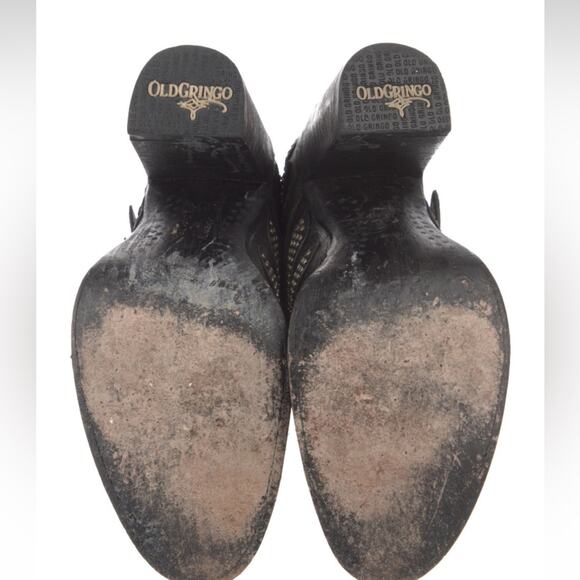 Mexicana old gringo black leather studded ankle boots - Picture 5 of 12